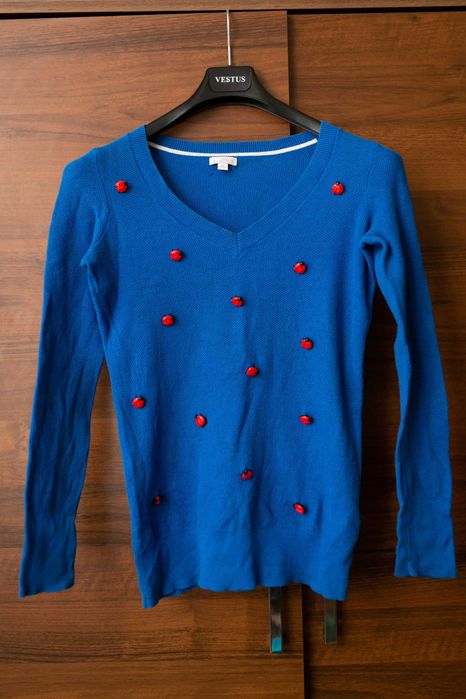 Niebieski sweter w biedronki S
