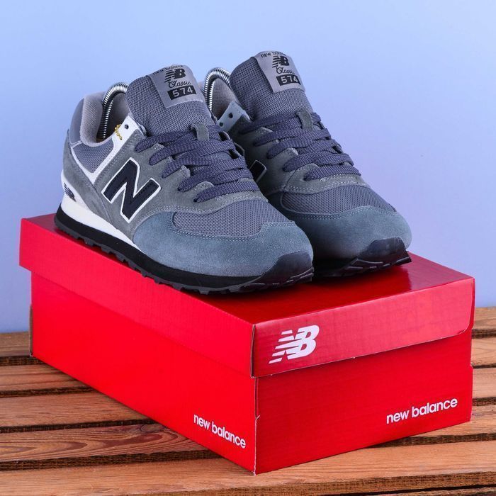 (2137) Акція! Кросівки New Balance 574 сірі замшеві (41 44 45) NB nb нб