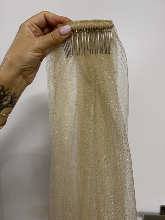 Фата весільна шампань