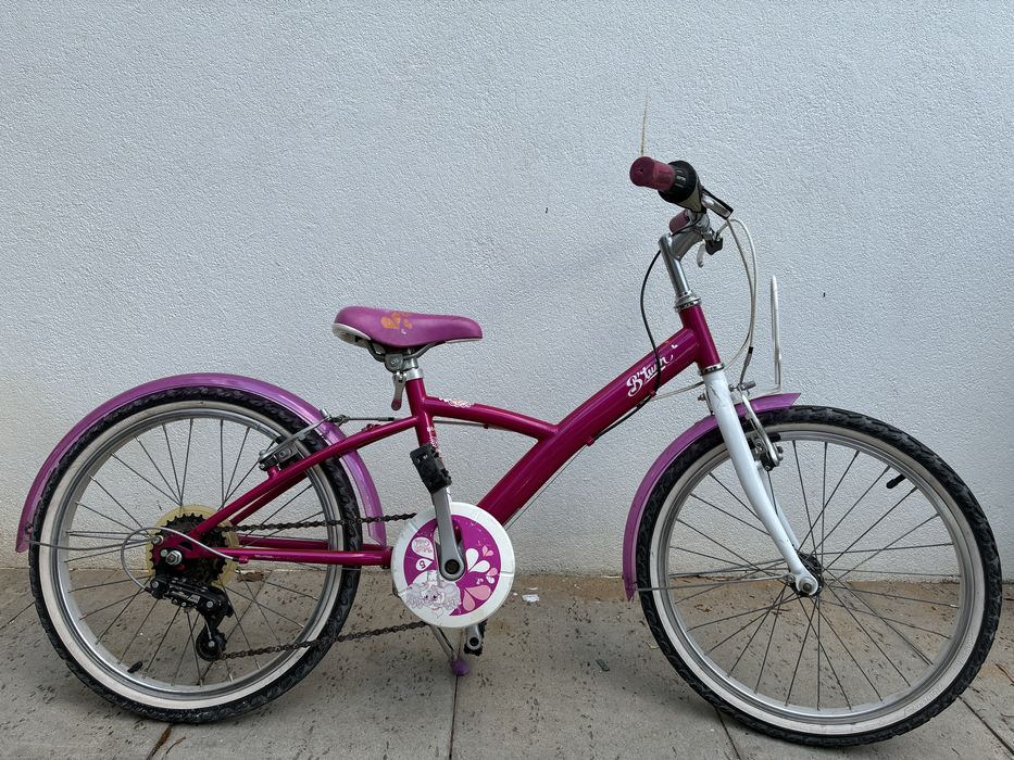 Bicicleta rosa Btwin roda 20”