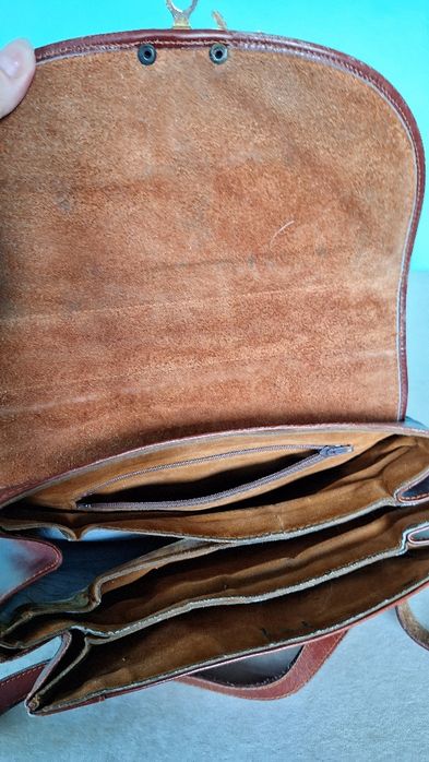 Skórzana torebka brązowa