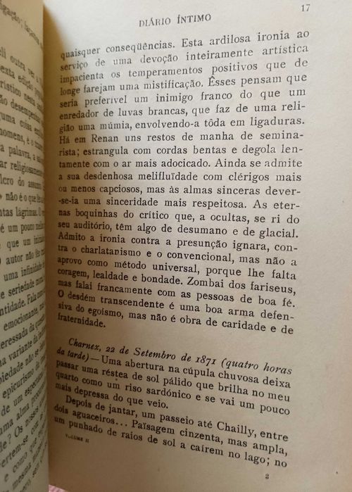 Diário íntimo, Henri-Frédéric Amiel (2 volumes)