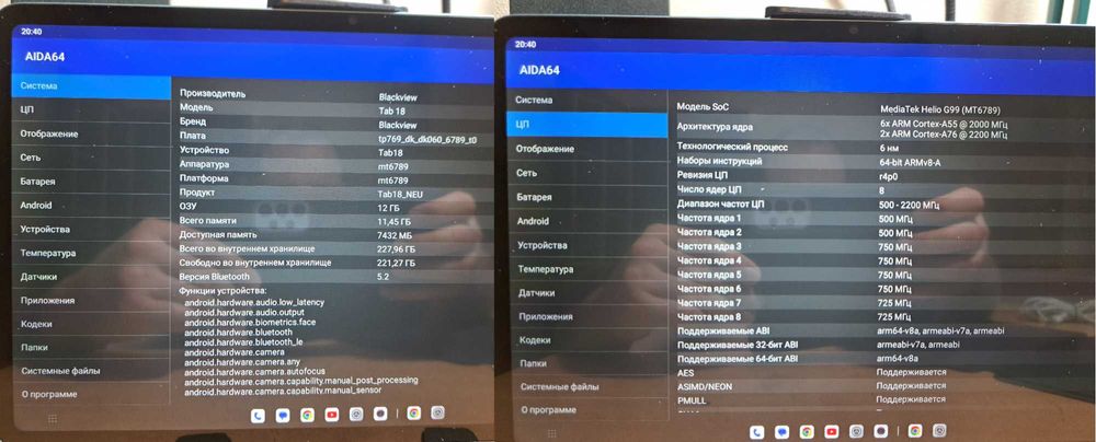 Игровой планшет НОВЫЙ Blackview Tab 18 12/256GB-12"/IPS/2K/2sim/4G