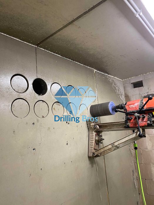 Wiercenie / Odwierty w betonie techniką diamentową Drilling Bros/Kucie