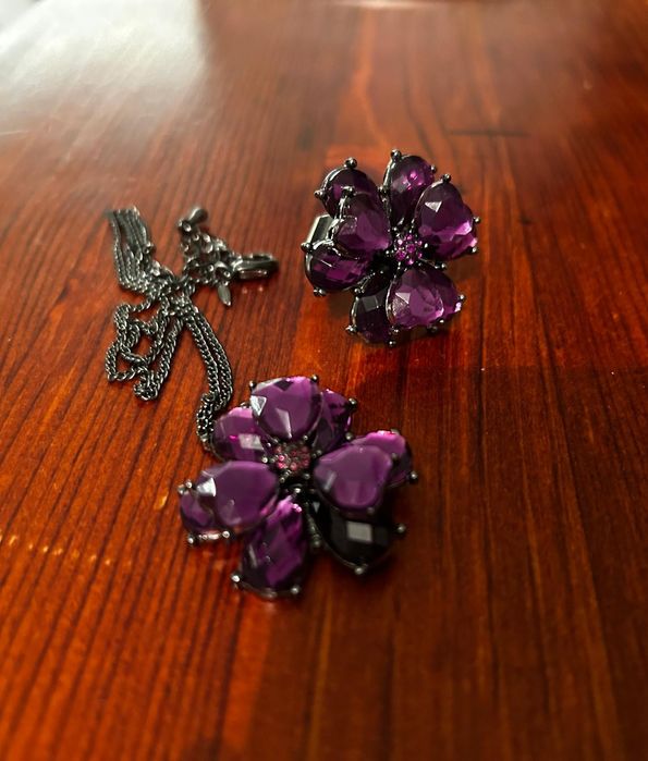 Łańcuszek zawieszka pierścionek