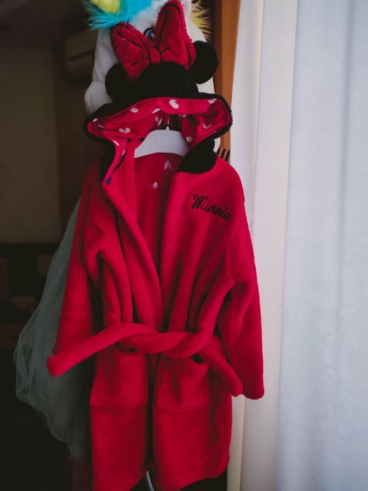 Халат плюшевий флисовый на девочку 3-4-5 років Минни M&S
