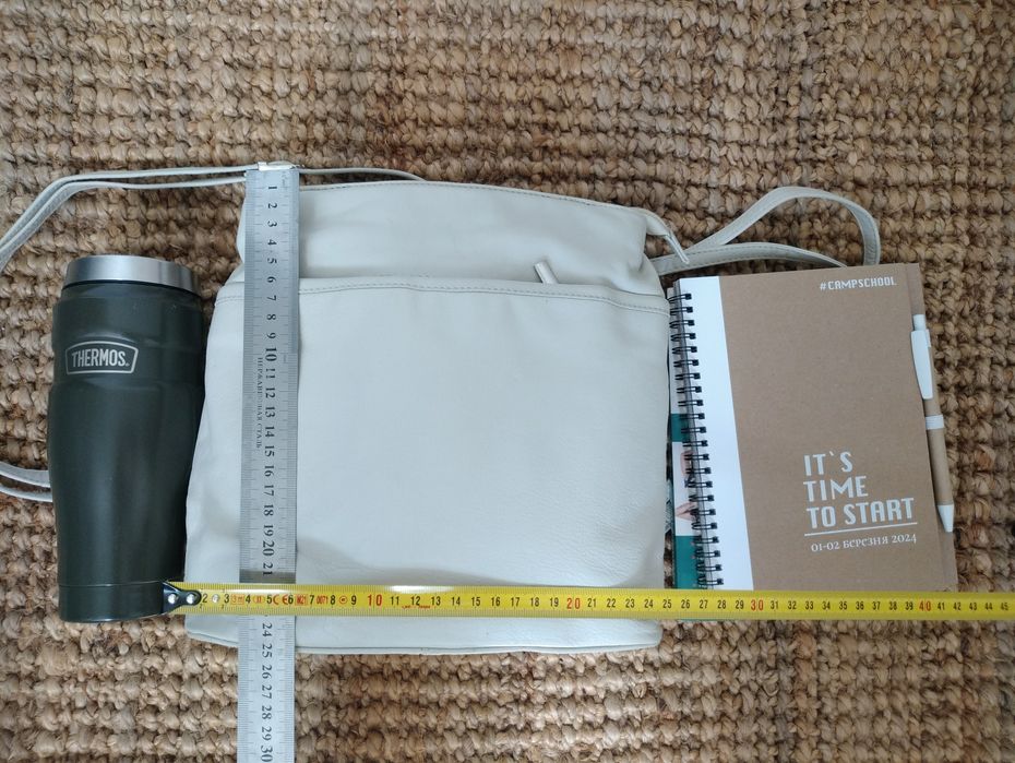 Кожа ручная работа рюкзак кожанный белый молочный женский шкіряний