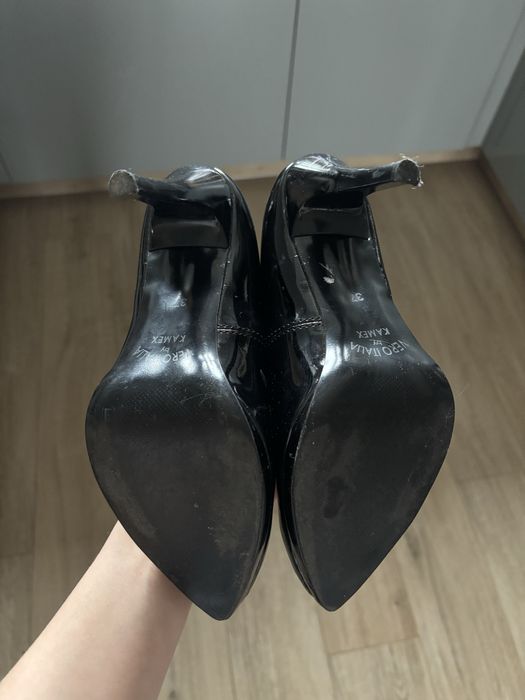 Szpilki czarne lakierowane szpilki lakierowane szpilki 37