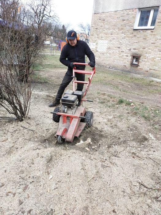 Frezowanie karczowanie pni drzew karpin F-vat