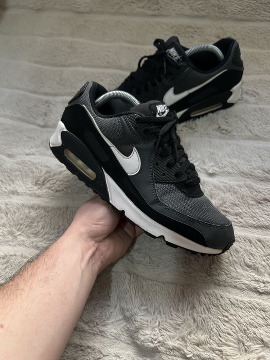 NIKE (42) 27см AIR MAX 90 Grey чоловічі кросівки ейр макси темно-сірі