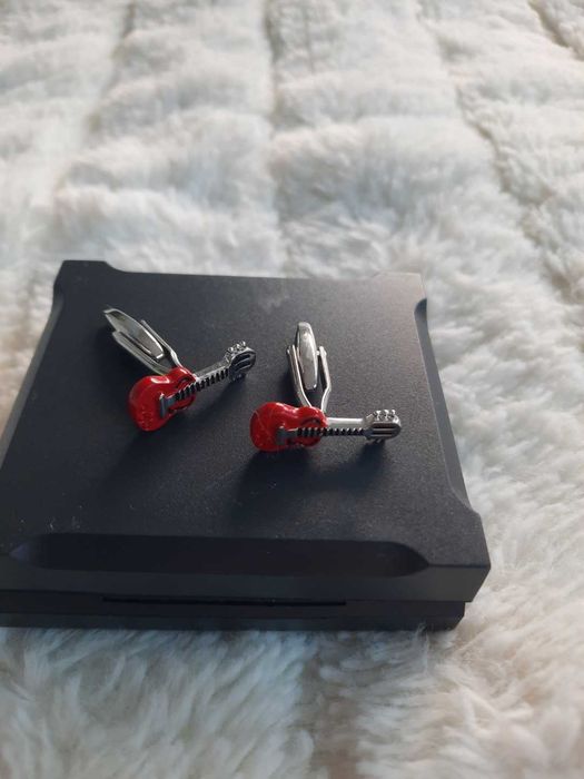 Spinki do mankietów - gitara dla muzyka audiofila - WYPRZEDAŻ