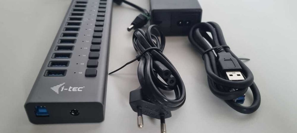 I-tec hub USB 3.2 U3chargehub16 aktywny zasilacz 90W