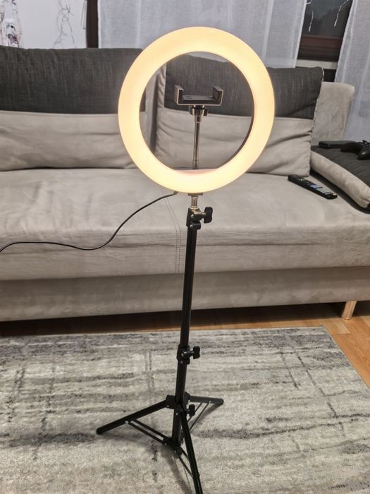 Zestaw Lampa Pierścieniowa LED 10