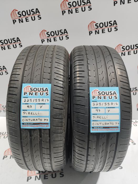 2 pneus semi novos 225-55R17 Pirelli - Oferta da