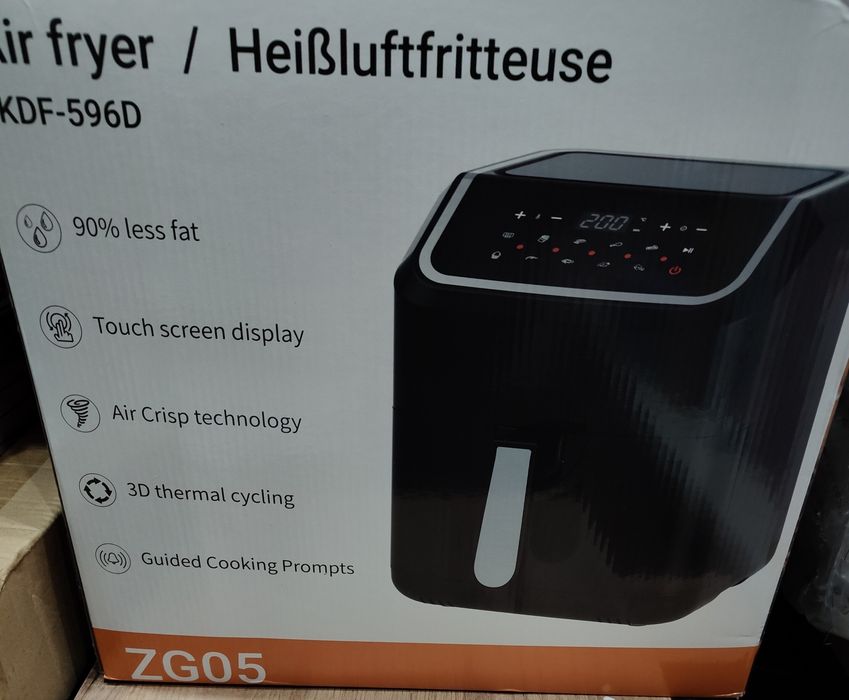 Frytkownica beztłuszczowa AirFryer 5.5l duża 10 programów 1600W mocna