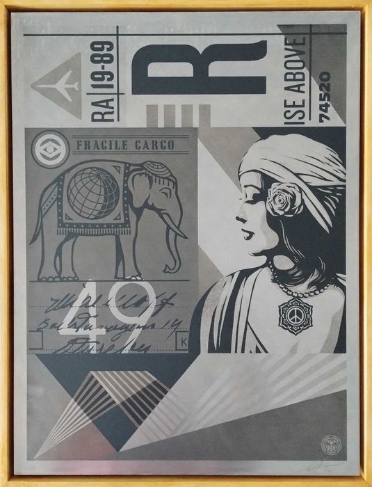 OBEY – Serigrafia em Metal "Fragile Cargo" (Prova de Artista)