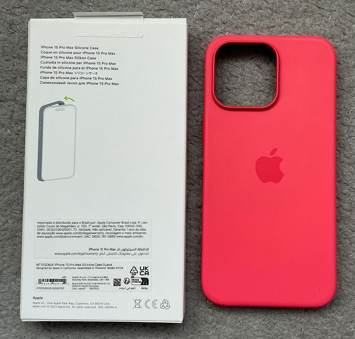 Apple iPhone 15 Pro MAX silikonowe etui MagSafe Guawa różowe? Oryginal
