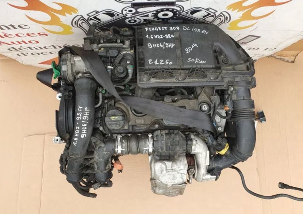 Motor 9hp Citroën Berlingo / Peugeot Partner 1.6 HDi 9H06 (92 cv / 92 ch)