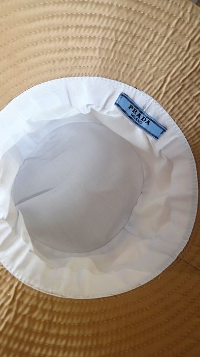 Nowy kapelusz bezowy nude prada bucket hat czapka rybacka Unisex