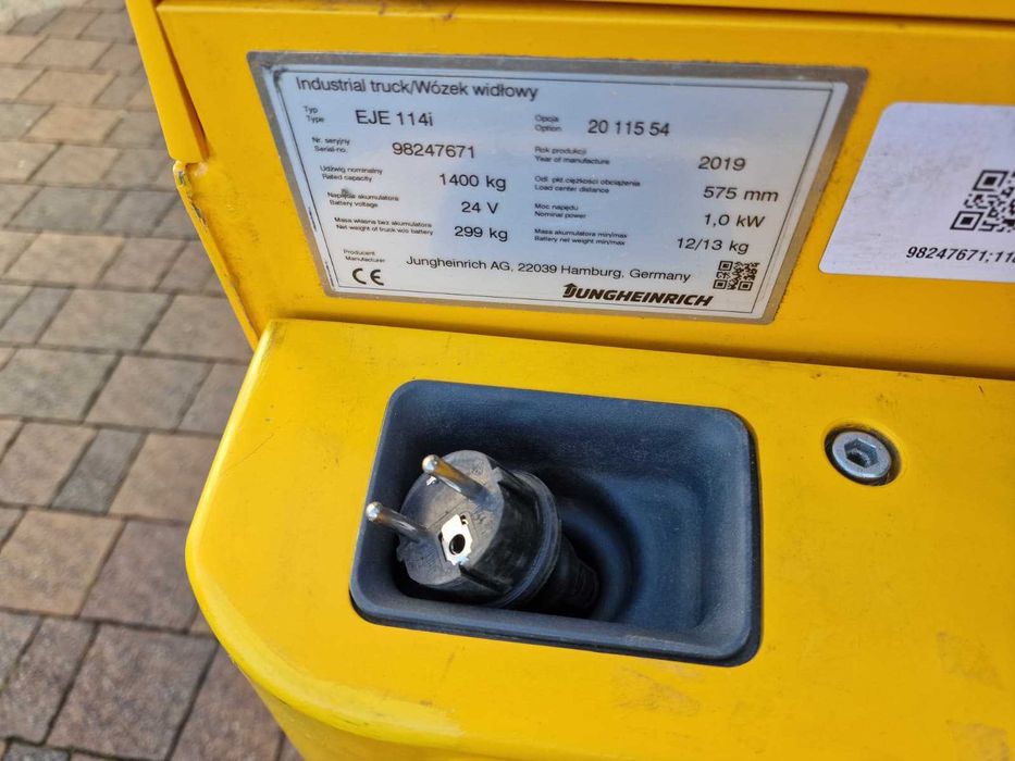 Elektryczny wózek paletowy unoszący Jungheinrich EJE 114 paleciak Lion