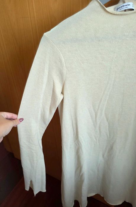 Stradivarius | Vestido creme, tamanho S