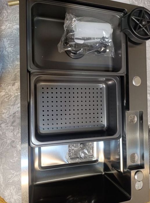 мойка кухонная раковина з нержавіючої сталі багатофункціональна мийка