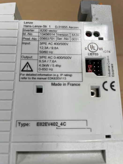 Falownik Lenze 8200 Vector E82EV402_4C