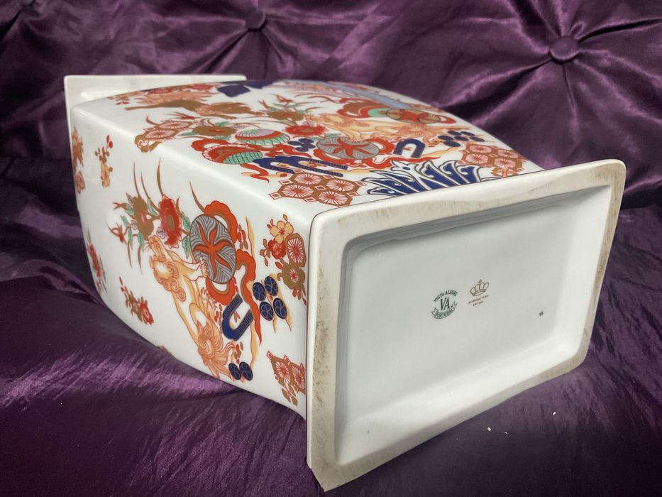 Talha samurai vista alegre porcelana pintura manual com 46 cm