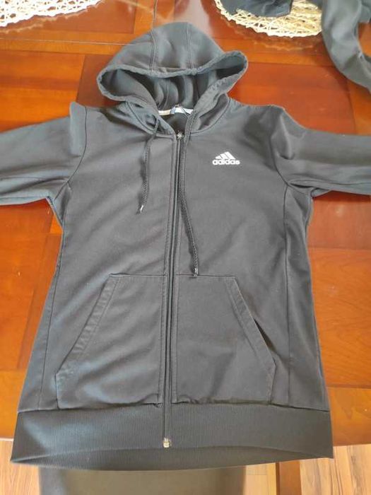 bluza adidas rozpinana z kapturem czarna