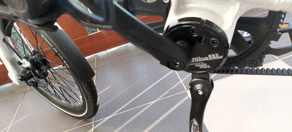 Rower składany STRIDA EVO 18 , trzy biegi, pasek.