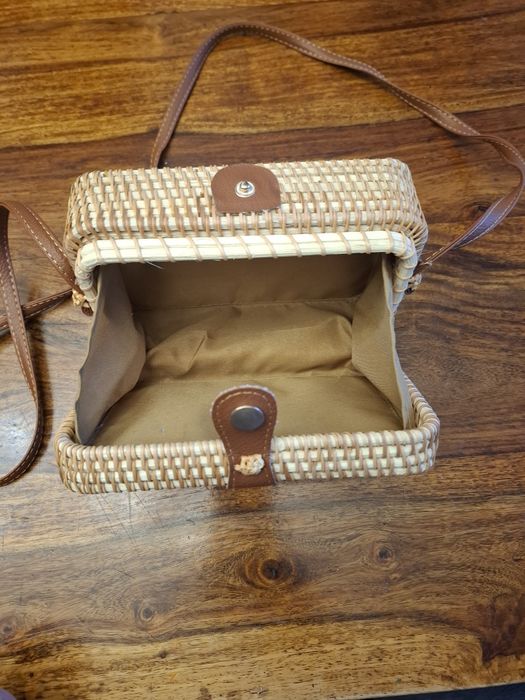 Torebka pleciona, koszyczek na ramię, torebka boho