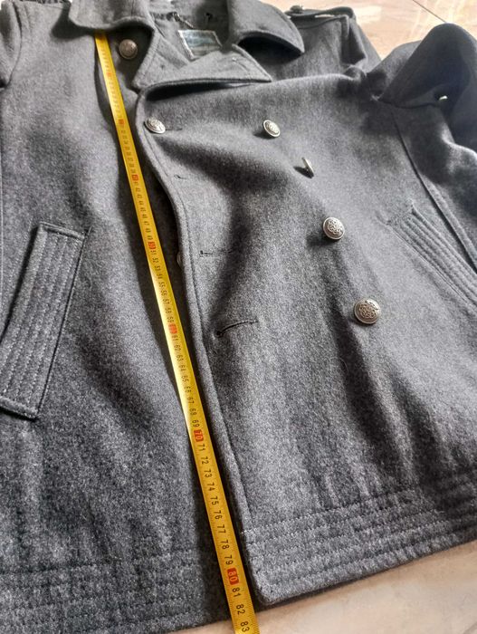 Xl-xxl płaszcz męski, kurtka w stylu militarnym, wełna 64% Burton