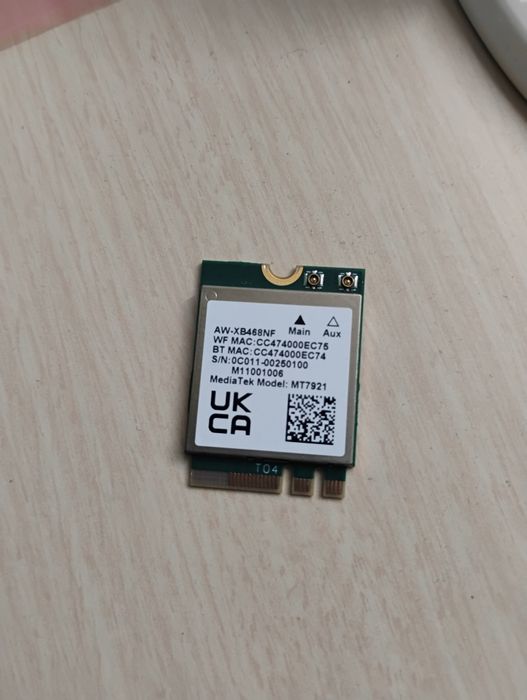 Karta Wi-Fi 6 + Bluetooth 5.2 – AW-XB468NF (MT7921) – NOWA