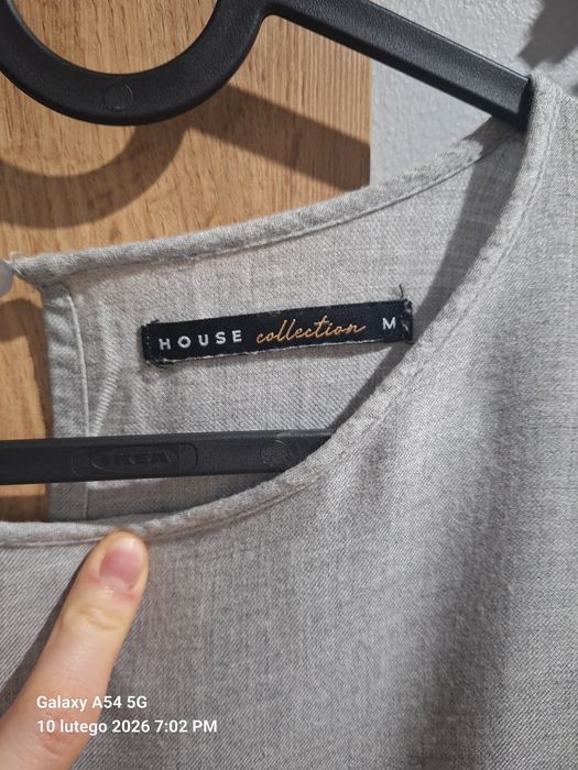HOUSE Bluzka szara M długi rękaw