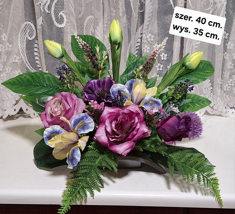 Wiązanka/ stroik nagrobny obciążony płyta