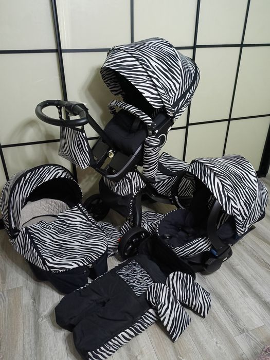 Коляска Stokke Xplory V6 3в1 prada milano zebra. Стан нової