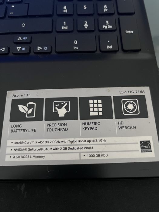 Portatil acer Aspire E15