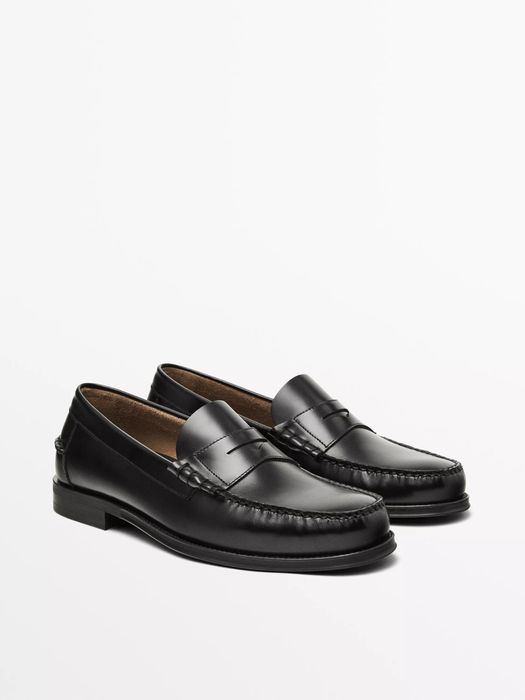Шкіряні лофери Massimo Dutti