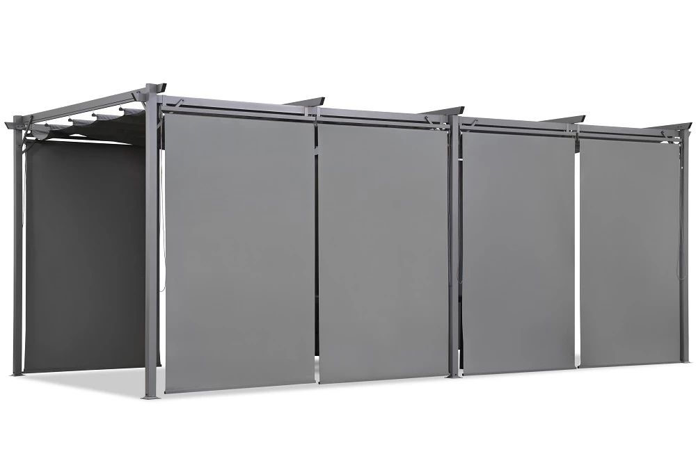 Pergola tarasowa z roletami 3 x 6m