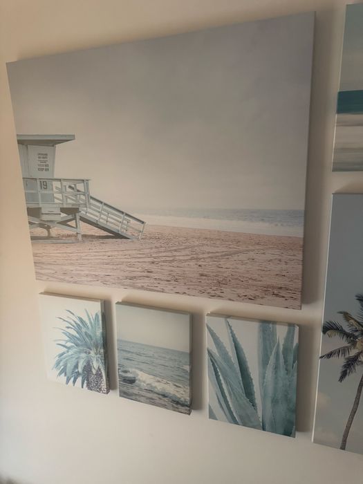 Zestaw obrazów Ikea 9szt - plaża