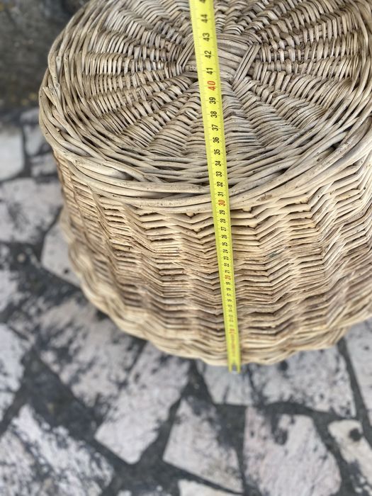 Cesto grande em vime,com pegas laterais,handmade