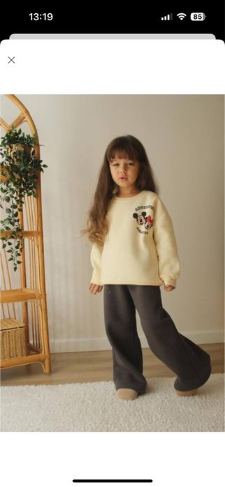 Костюм на флісі для дівчинки мікі