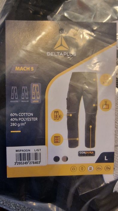 Spodnie robocze Delta Plus Mach 5 M5PA3GN roz L