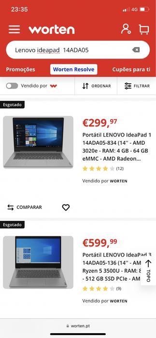 NOVO 2021 portátil Lenovo IdeaPad 1 14ADA05 asus toshiba