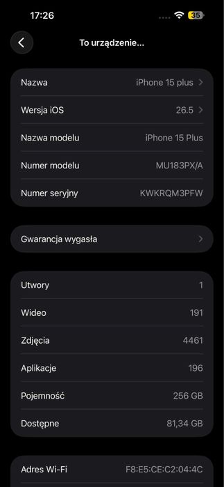 Iphone 15 plus 256 gb Dual sim