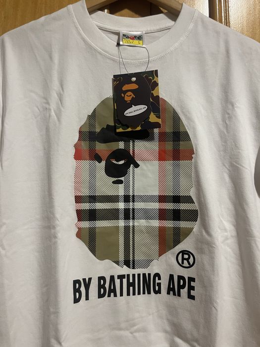 t shirt bape x burberry branca