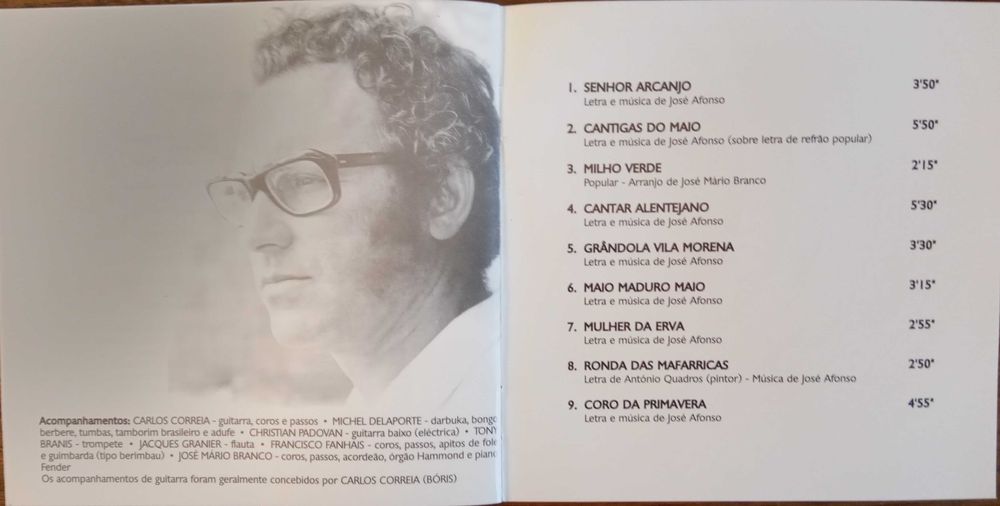 José Afonso	- - - - -		Cantigas do Maio	- - - - -	CD