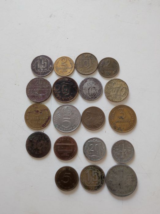 Монети різні СССР та Європа