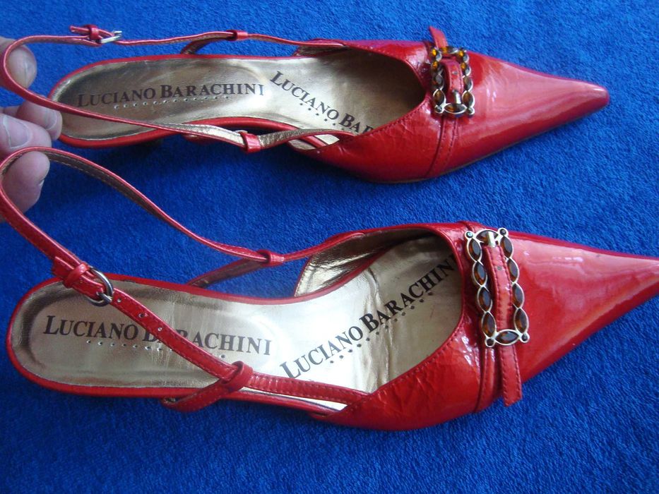 buty czółenka  skórzane Luciano Barachini roz 39 -Italia