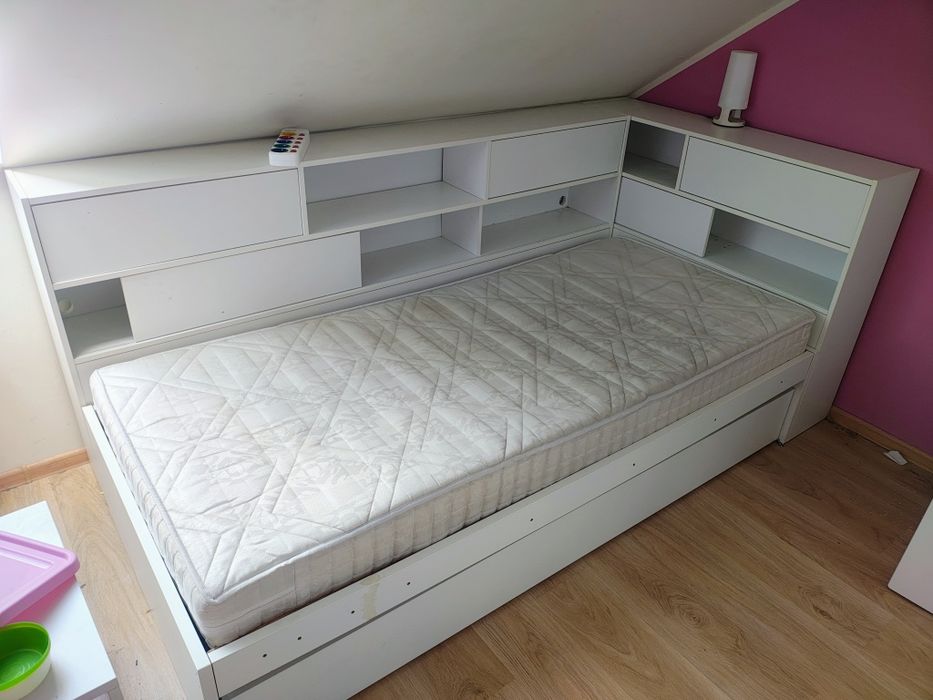 Łóżko dziecięce/młodzieżowe TCHIBO z wysuwanym drugim spaniem + 2 materace